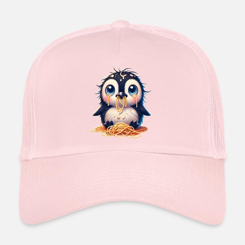 Mignon pingouin spaghetti dessin animé maladroit Casquette trucker 