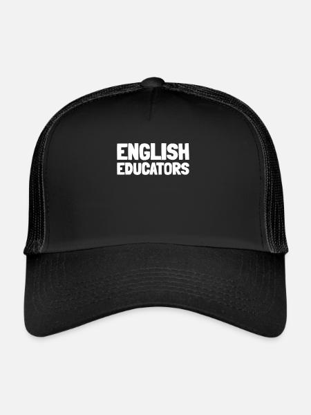 Professeur d’anglais Équipe de professeurs d’anglais - Casquette trucker  - noir/noir - Devant