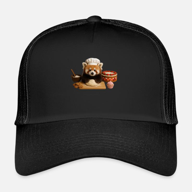 Roter Panda Backen Kuchen Brot Trucker Cap