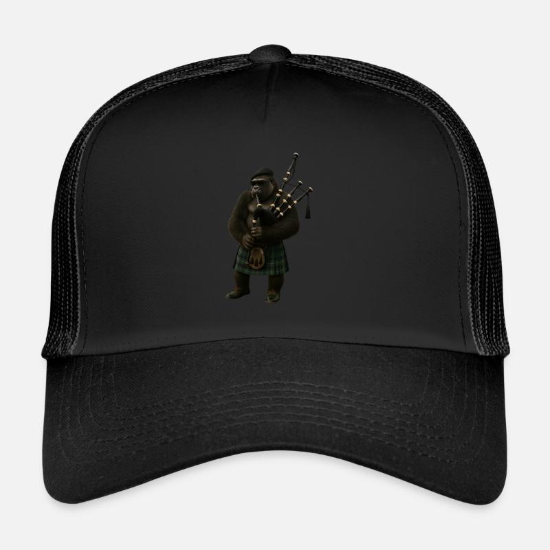 Cornemuse Gorilla - Casquette trucker  - noir/noir
