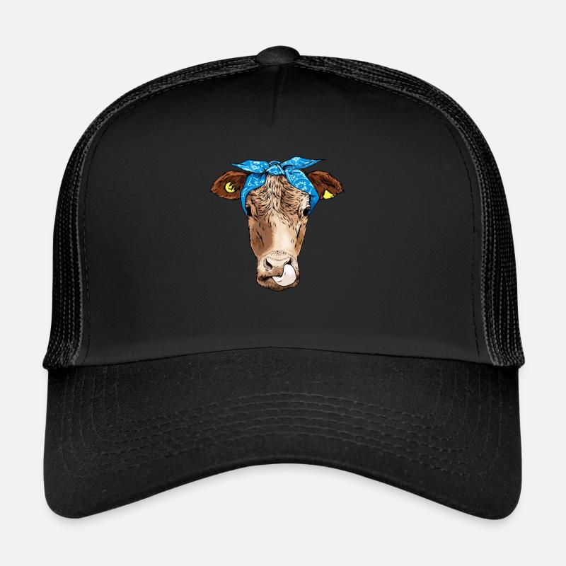 Hipster Kuh Tier Trucker Cap