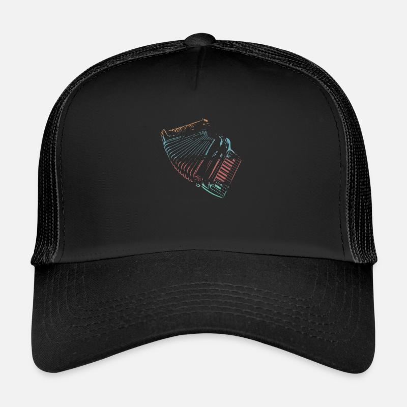 Retro Farben Akkordeon Musiker Geschenkidee Casquette trucker 