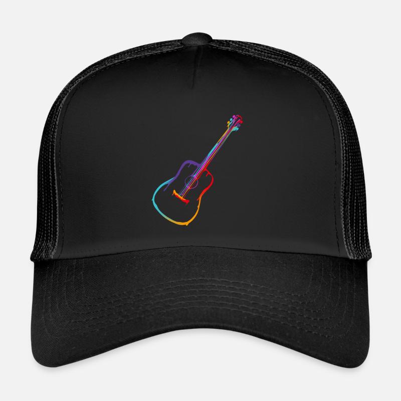 Gradient Acoustic Guitar - Trucker Cap - black/black