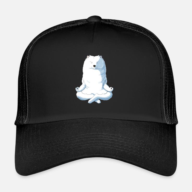 Samoyed Yoga Trucker Cap