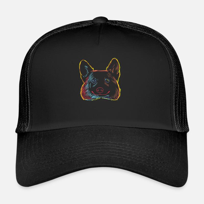 Welsh Corgi Pembroke Hund - Trucker Cap - Schwarz/Schwarz