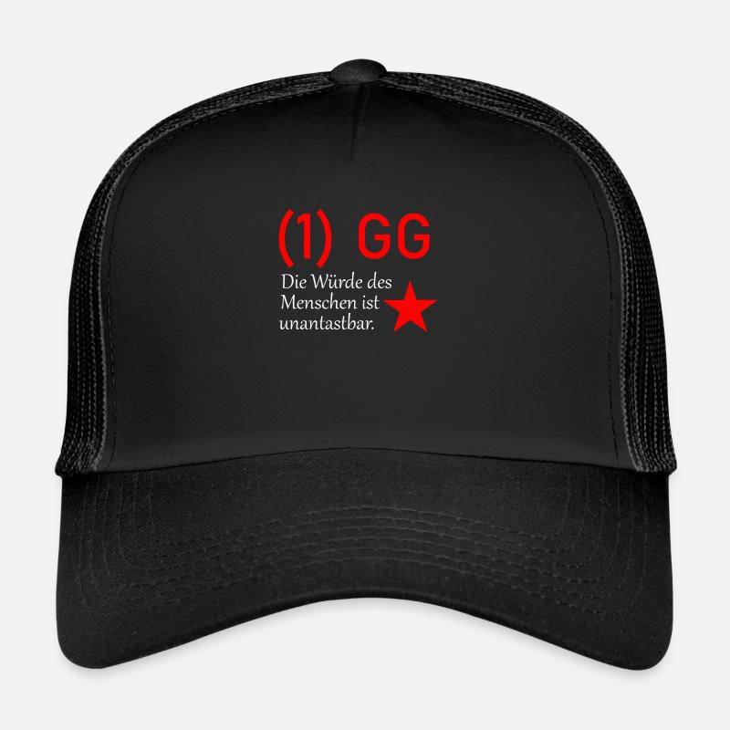 Grundgesetz - Trucker Cap - Schwarz/Schwarz