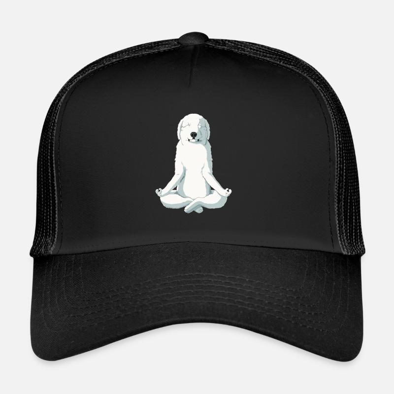Yoga Pyrenäenberghund - Trucker Cap - Schwarz/Schwarz