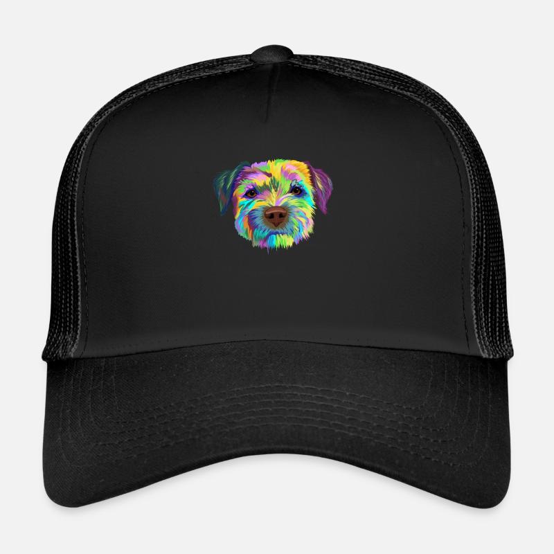 Border Terrier Dog - Trucker Cap - black/black