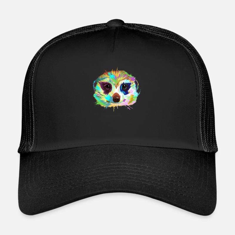 Meerkat Portrait - Trucker Cap - black/black