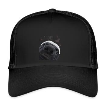 Curious Honey Badger - Trucker Cap - black/black - Front