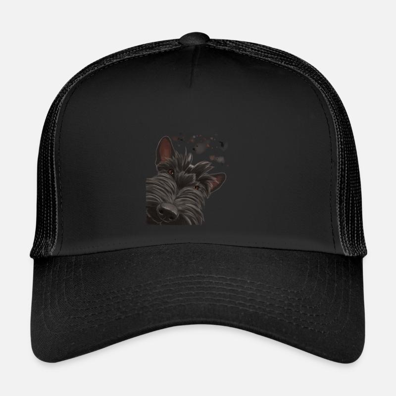 Curieux Scottish Terrier chien Casquette trucker 