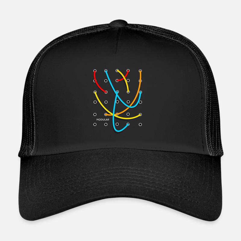 synthesizer modular - Trucker Cap - Schwarz/Schwarz