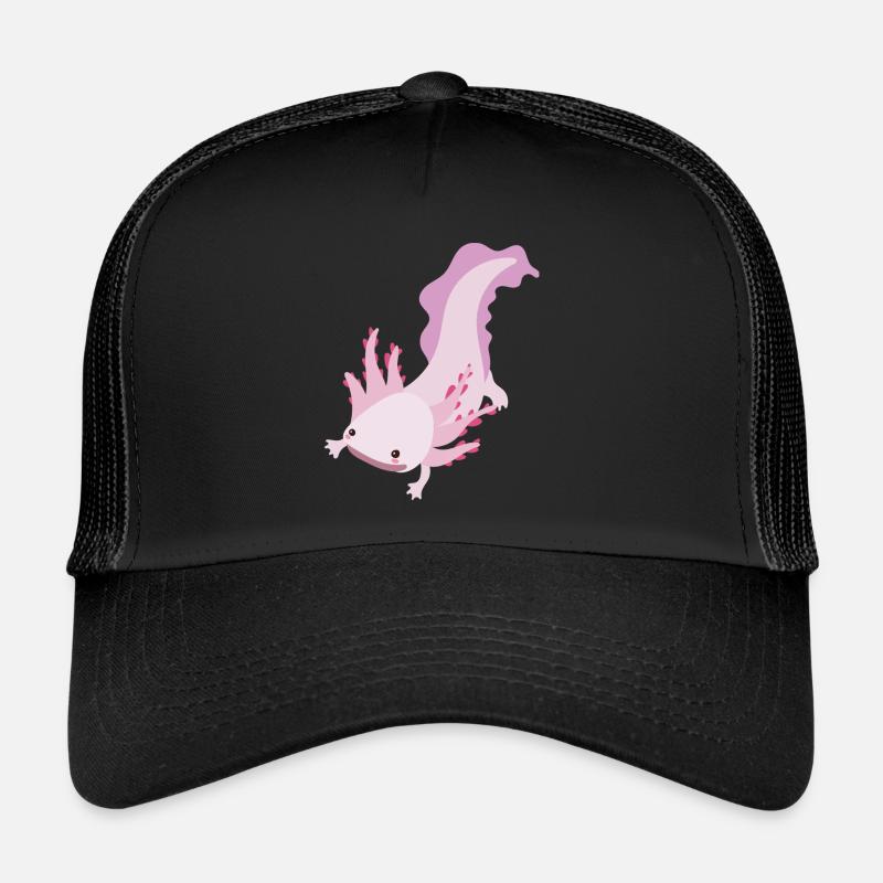 Axolotl - Trucker Cap - Schwarz/Schwarz