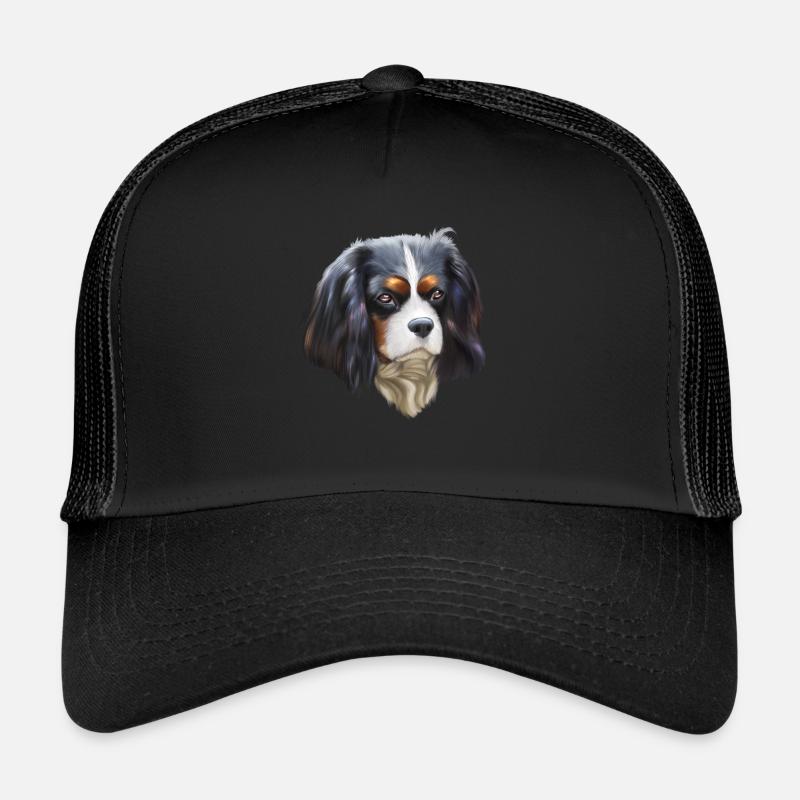 Chien King Cavalier - Casquette trucker - noir/noir