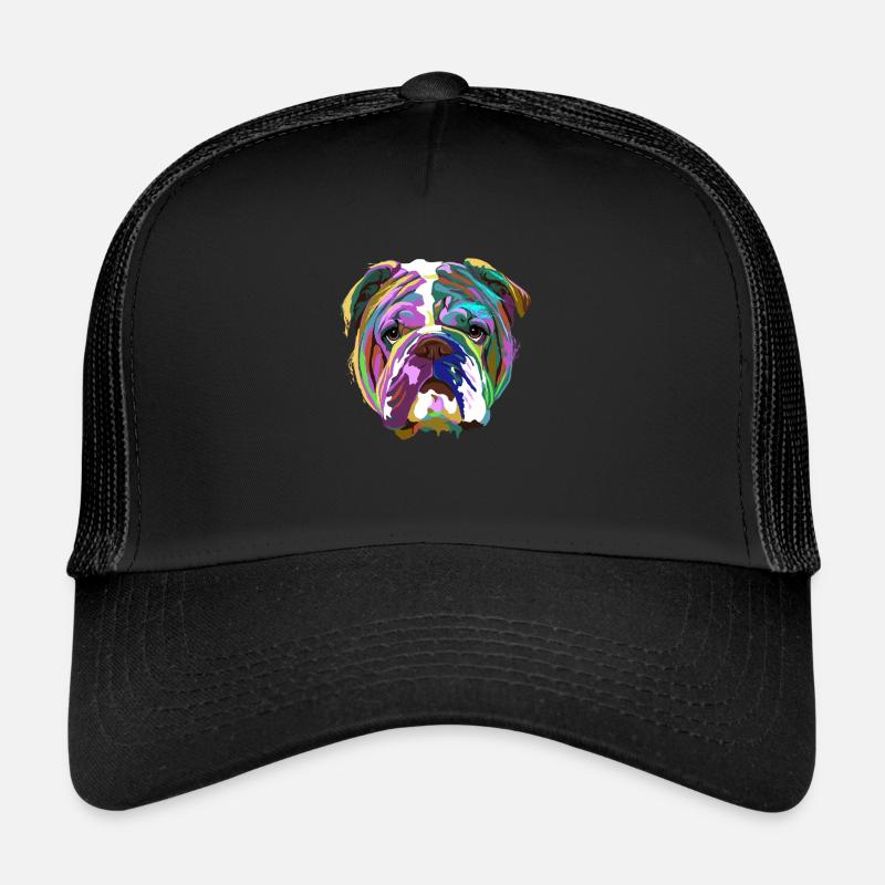 Splash Bouledogue anglais - Casquette trucker  - noir/noir