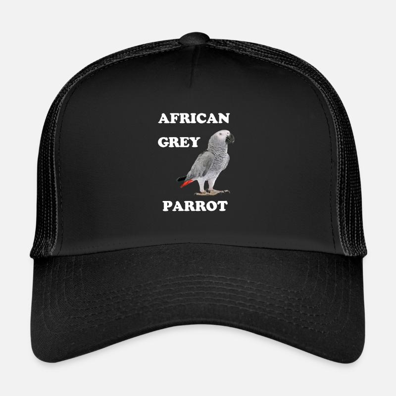 African gray parrot - Trucker Cap - black/black
