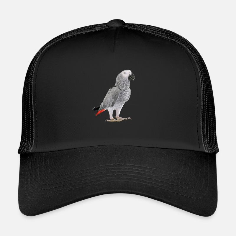 Graupapagei - Trucker Cap - Schwarz/Schwarz