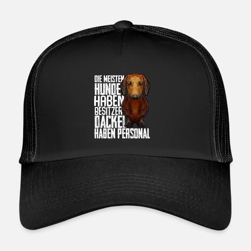 Dackel Hund - Trucker Cap - Schwarz/Schwarz