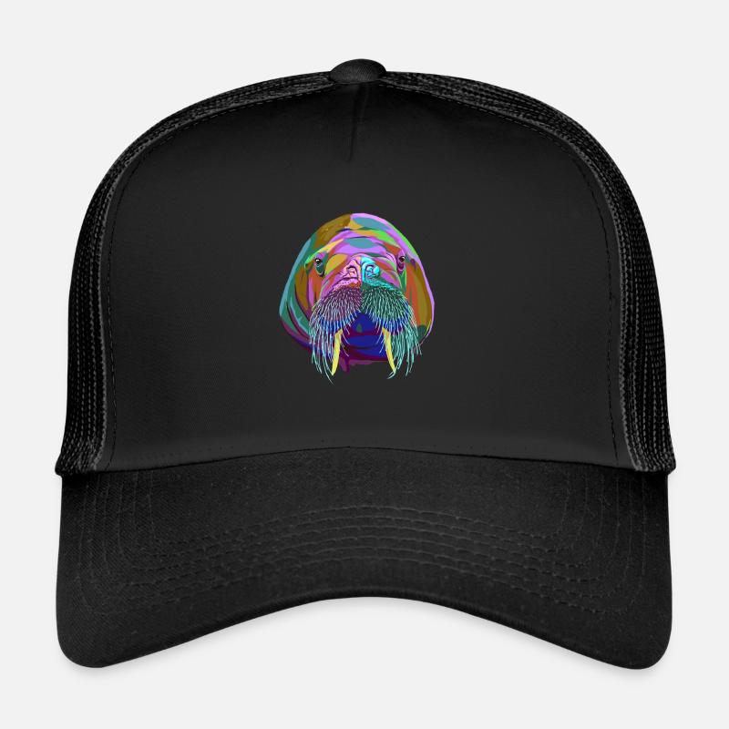 Walross - Trucker Cap - Schwarz/Schwarz
