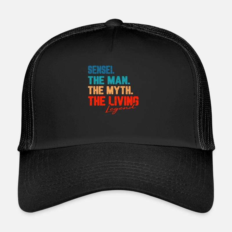 Cadeau de légende de mythe de professeur de karaté Sensei Casquette trucker 