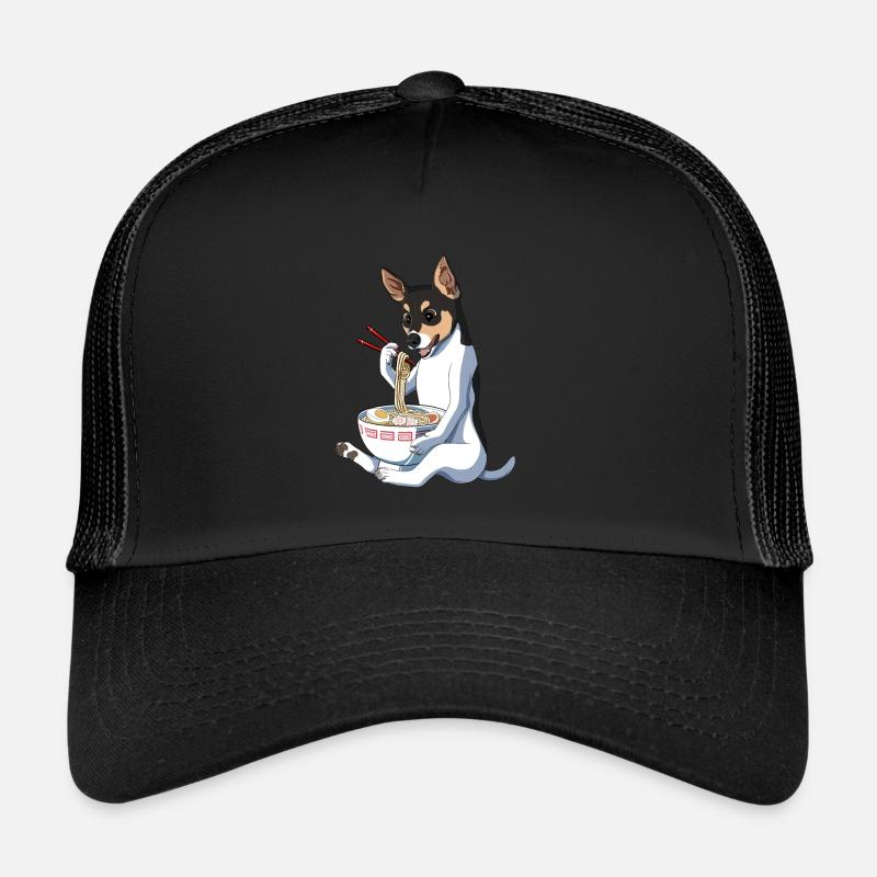 Anime japonais Guide Terrier chien Ramen Casquette trucker 