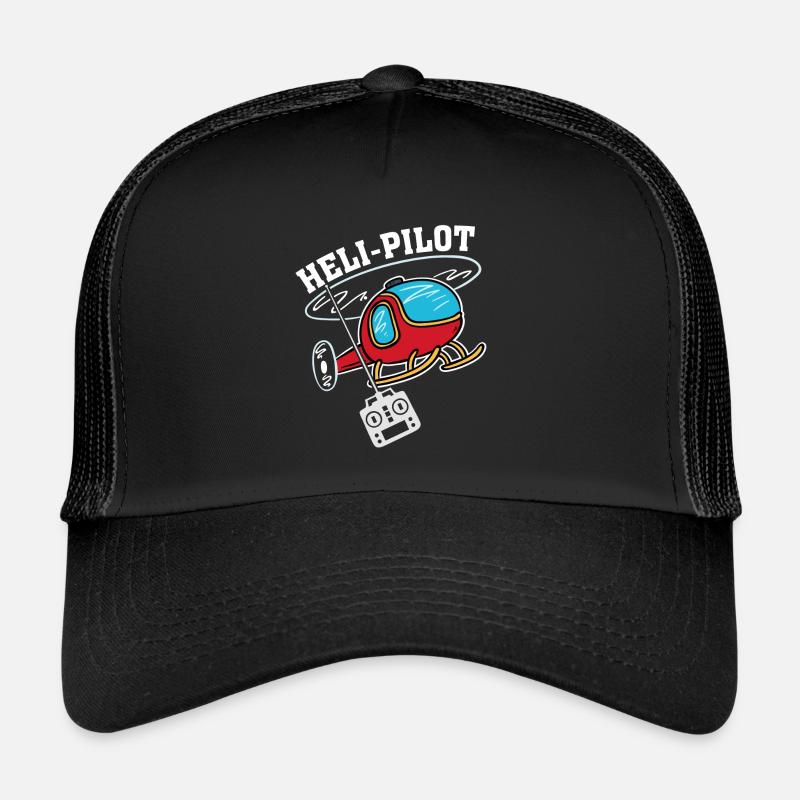 Helikopter RC-Pilot Heli-Pilot - Trucker Cap - Schwarz/Schwarz