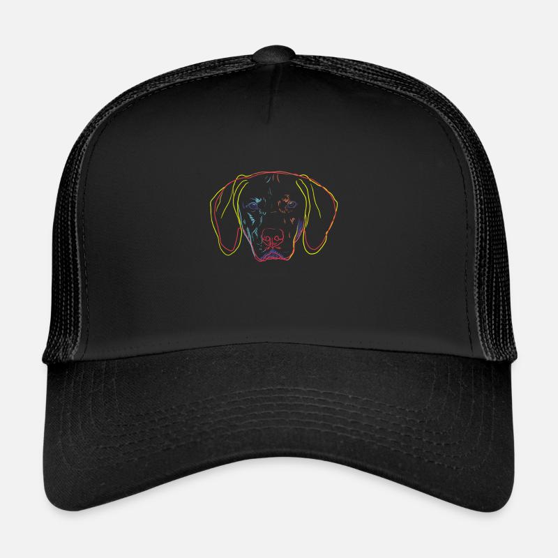 Strokes Ungarischen Vorstehhund Hund - Trucker Cap - Schwarz/Schwarz