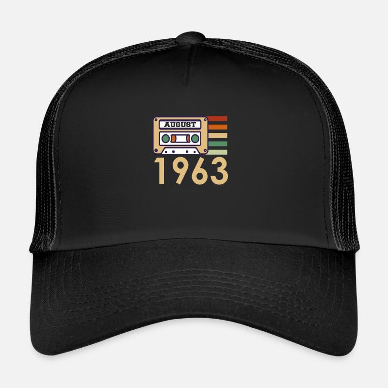 58th birthday gift August 1963 Trucker Cap