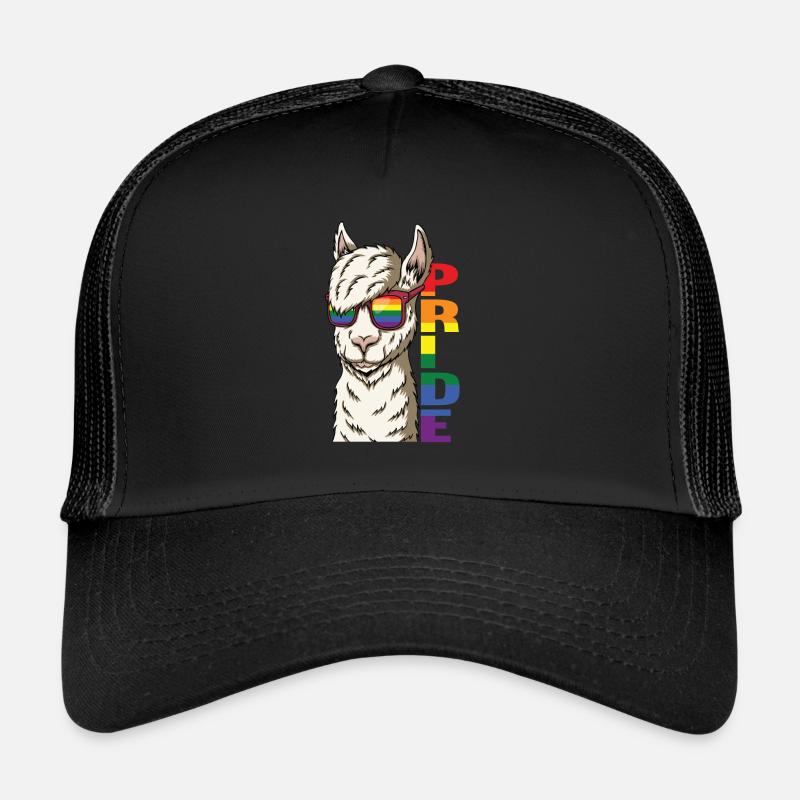 Rainbow Lama Funny Pride Saying Gift Trucker Cap