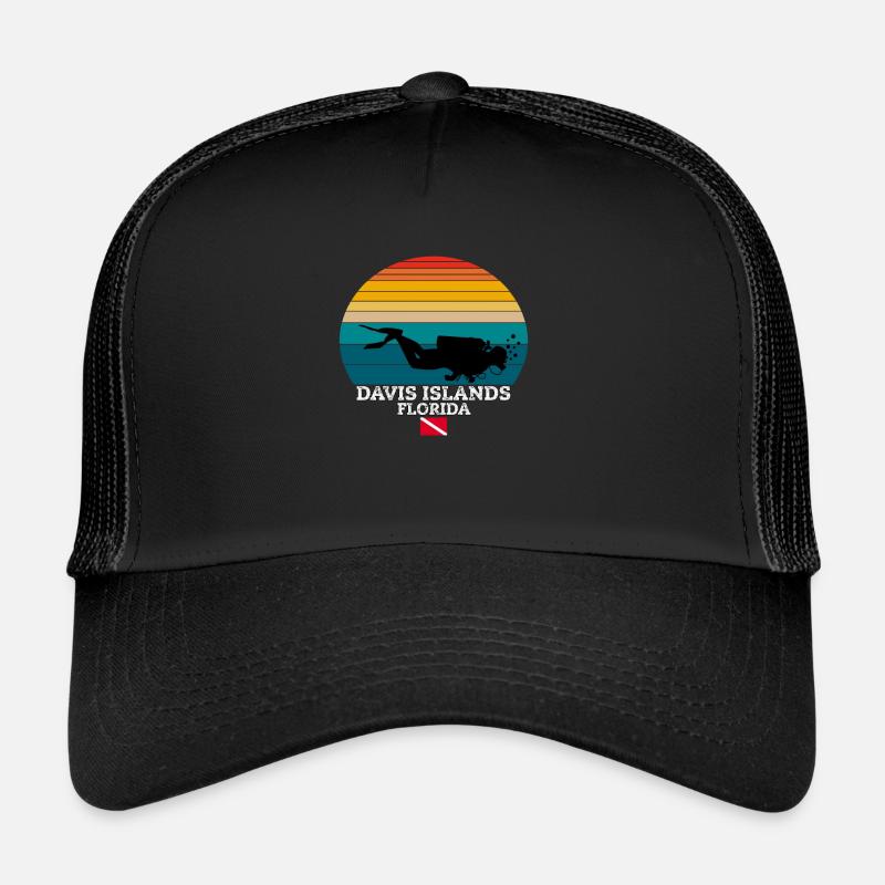 Plongée sur les îles Davis aux États-Unis Casquette trucker 