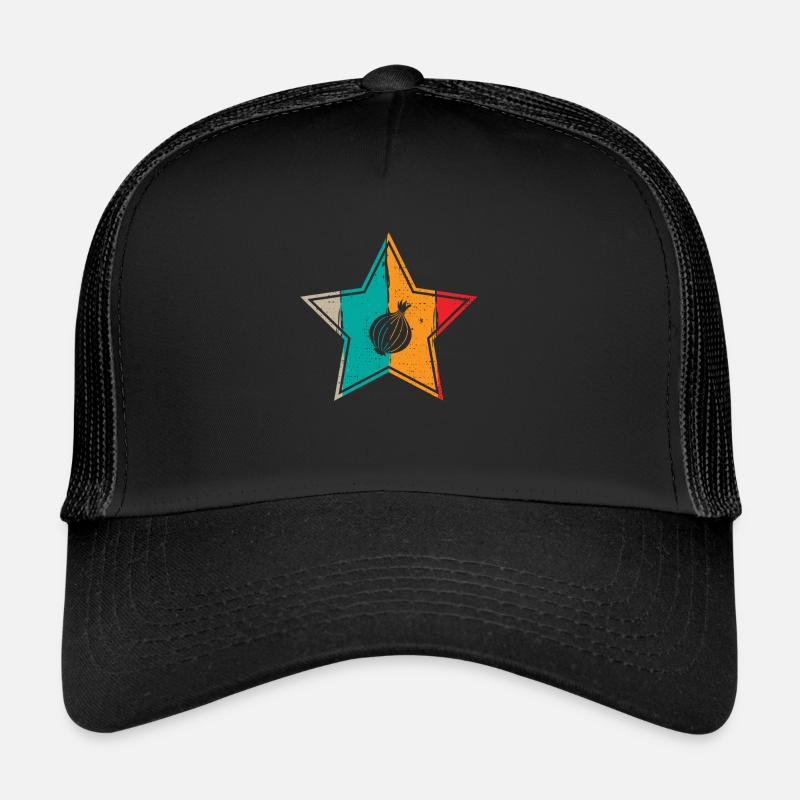Oignon Lover Retro Vegetables Vegan Idée cadeau Casquette trucker 