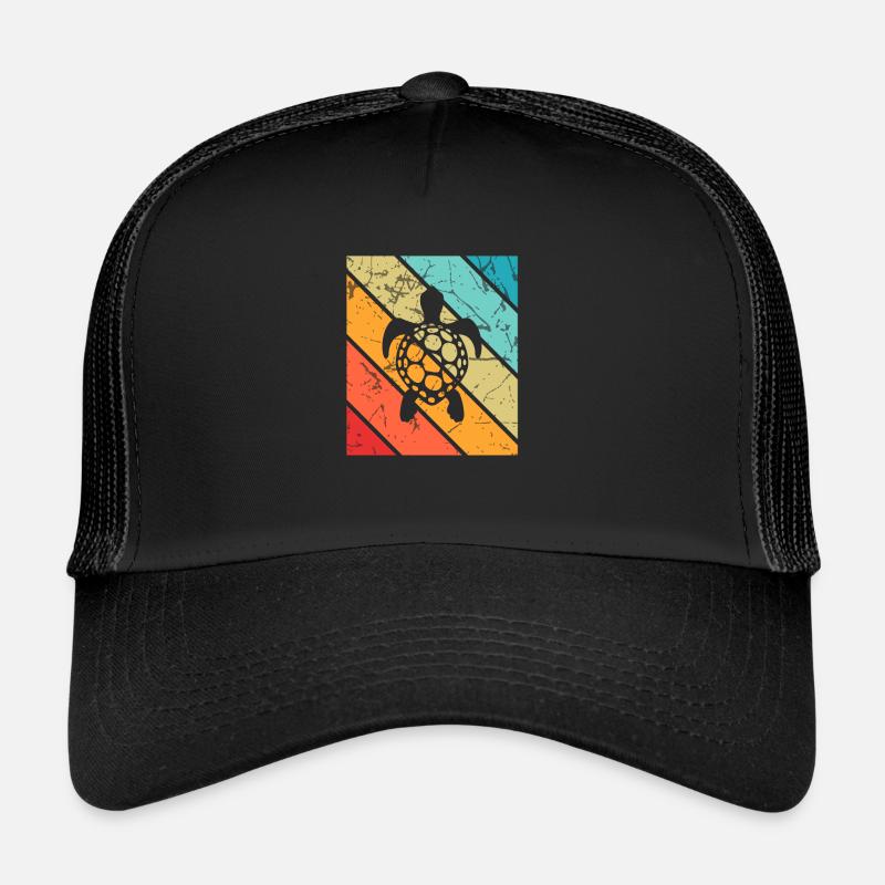 Turtle Retro Animal Sea Reptile Gift idea Trucker Cap