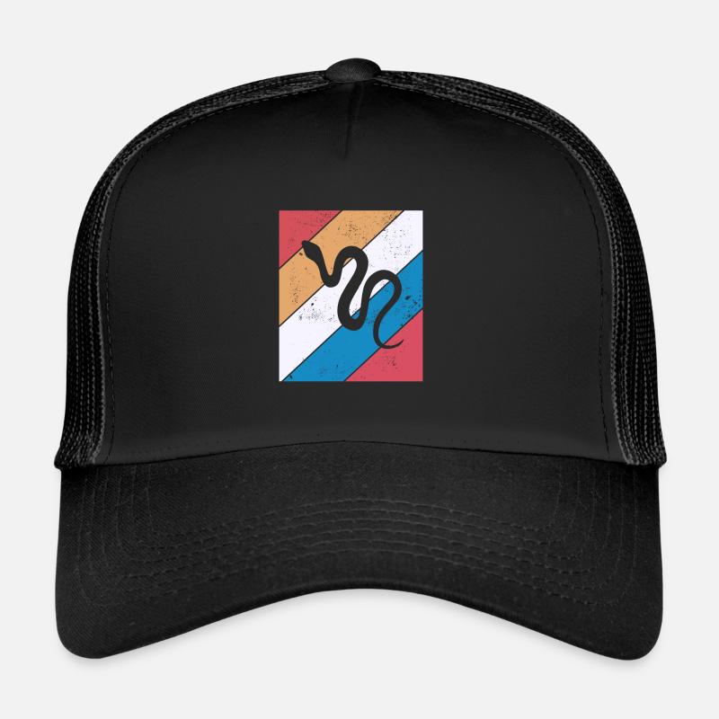 Snake Retro Reptile Python Idée cadeau Casquette trucker 