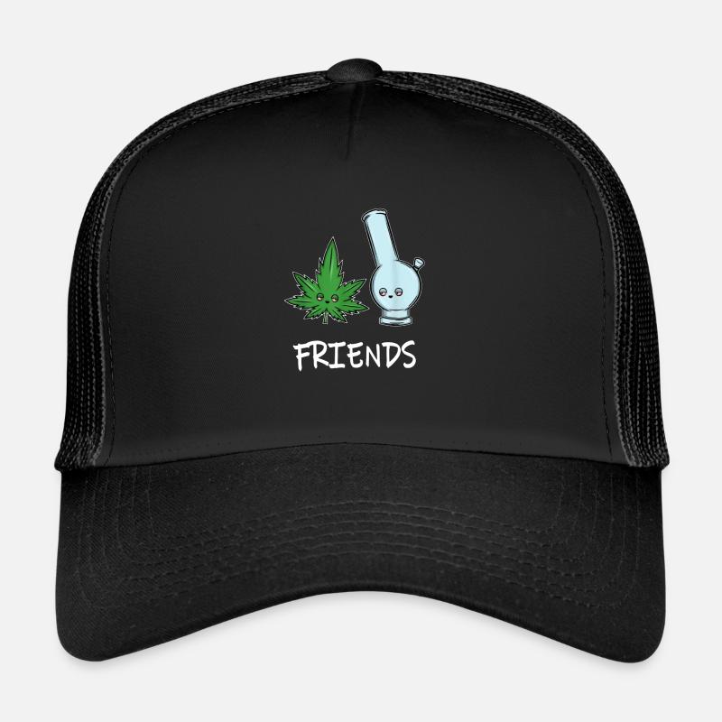 Bong TCH Fumer Cannabis Leaf Marijuana Hashish Casquette trucker 