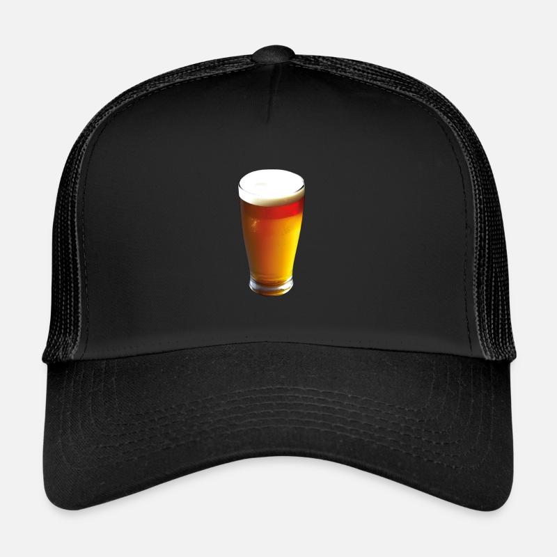 Bier Glas Schaum Alkohol Trinker Trucker Cap
