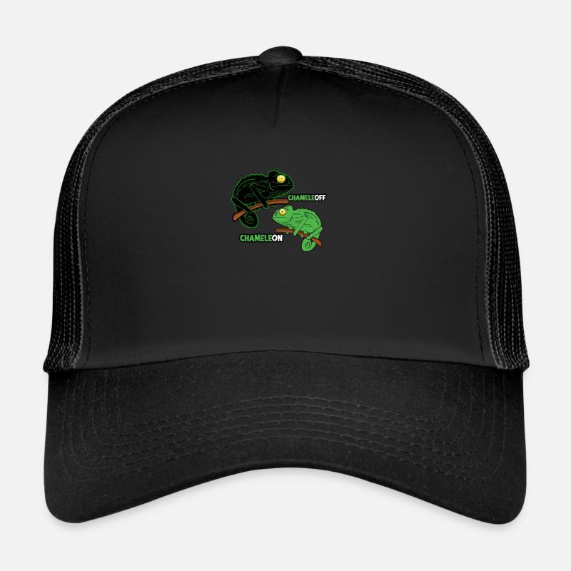 CHAMELEOFF CHAMELEON - Anpassungsfähigkeit - Trucker Cap - Schwarz/Schwarz