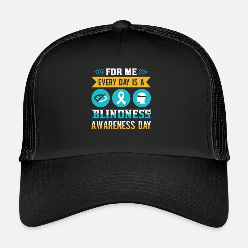 Blindheitsbewusstsein Gesetzlich Blind - Trucker Cap - Schwarz/Schwarz