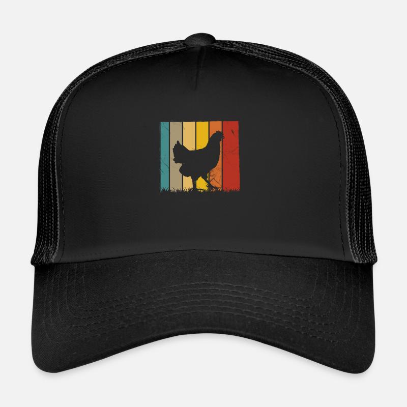 Huhn Hühner Hahn Bauer Retro Bauernhof Geschenk Trucker Cap