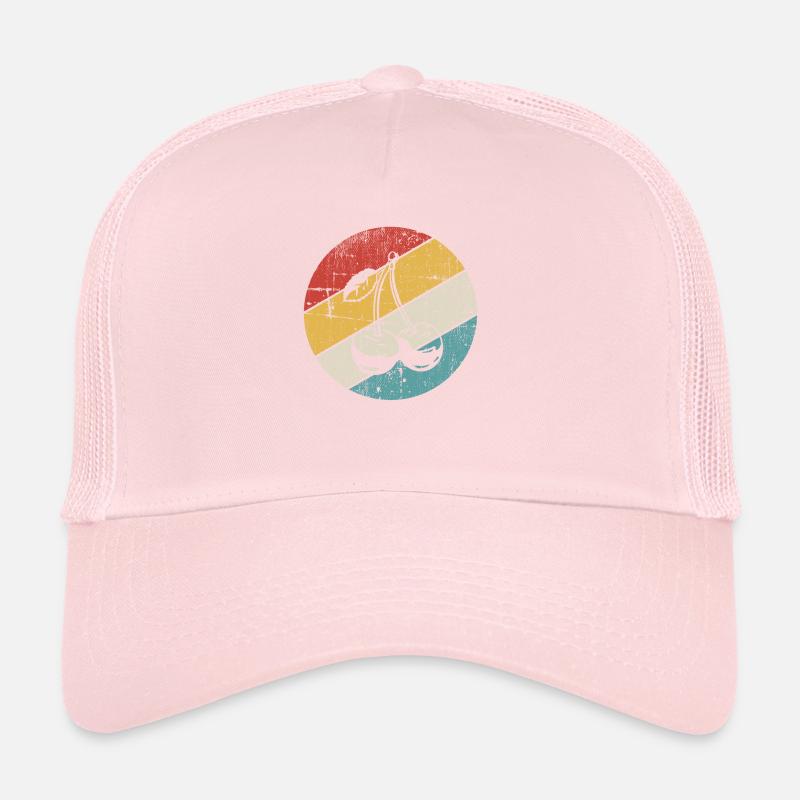 Cherry Retro Fruit Fruit Round Trucker Cap