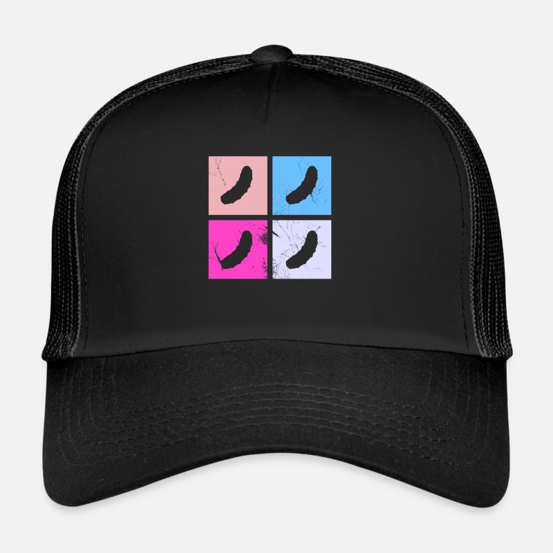 Gurke Gewürzgurke Kukumer Retro Saure Gurke - Trucker Cap - Schwarz/Schwarz