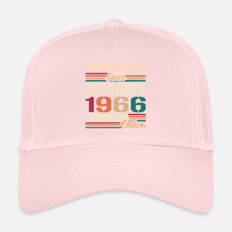 Cadeau d’anniversaire Né en Janvier 1966 - 1966 Casquette trucker 