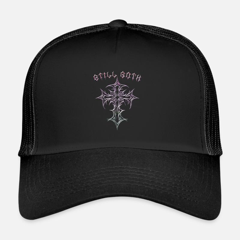 Still Goth! Gothic Aesthetics Y2K Cross Trucker Cap