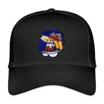 Mona und Lisa von HALLO SPENCER - Trucker Cap - Schwarz/Schwarz - Vorne