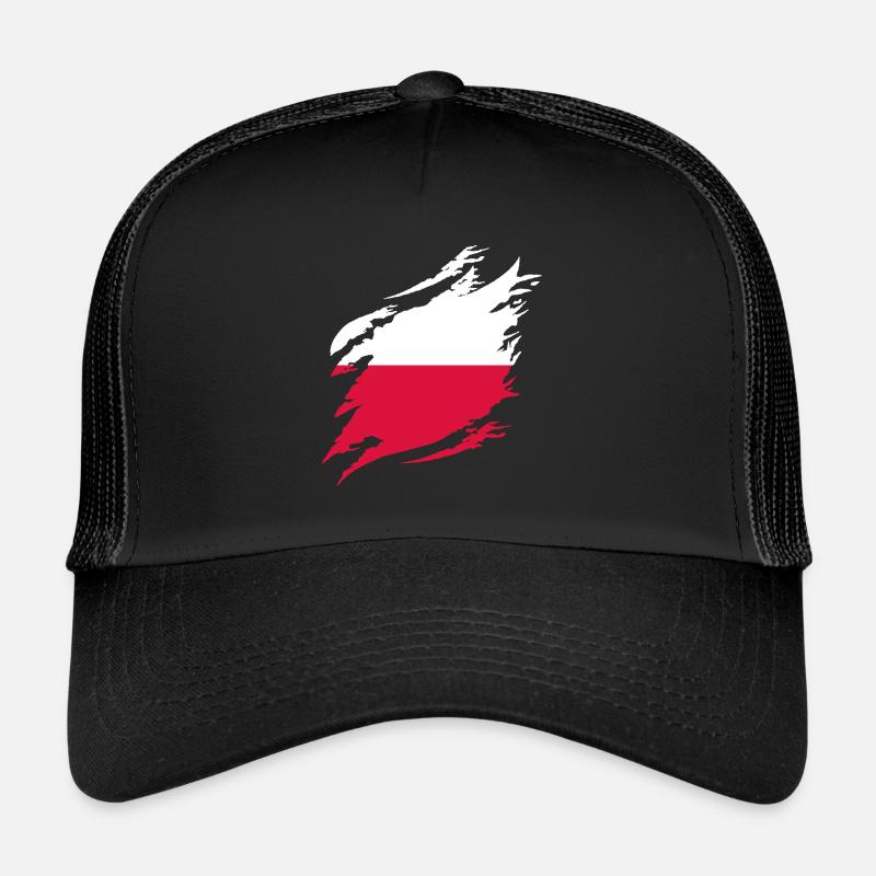 Drapeau de Pologne utilisé Look Polska Drapeau polonais Casquette trucker 