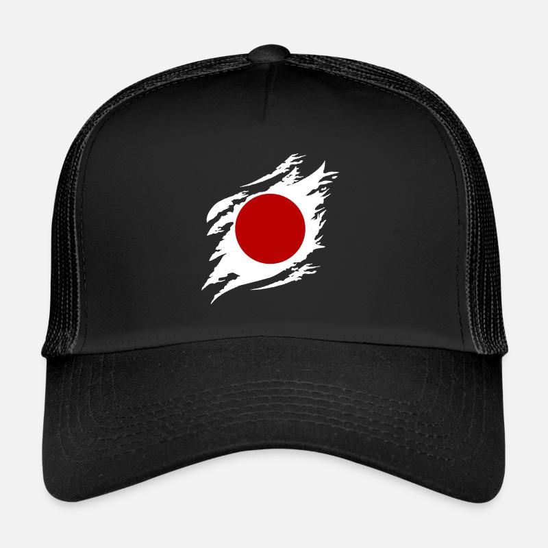 Drapeau du Japon utilisé Look Nihon Drapeau japonais Casquette trucker 