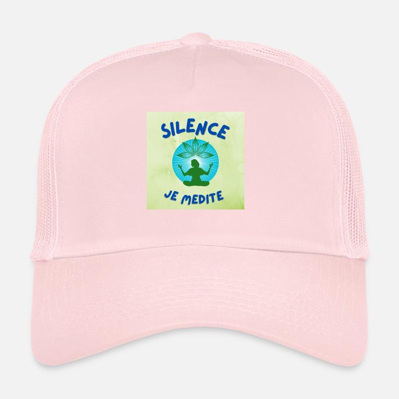 silence je médite Casquette trucker 