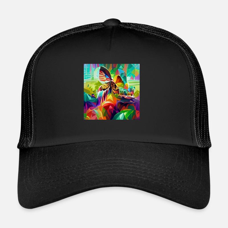 Style rétro psychédélique coloré et psychédélique Casquette trucker 