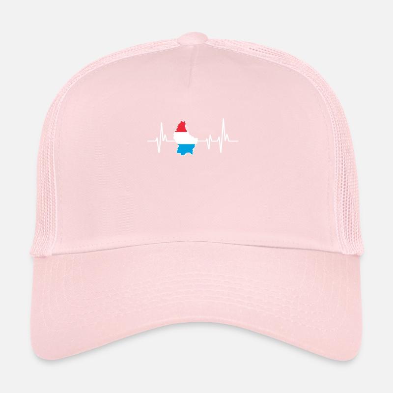 Heartbeat Design Luxembourg Drapeau Luxembourg Casquette trucker 