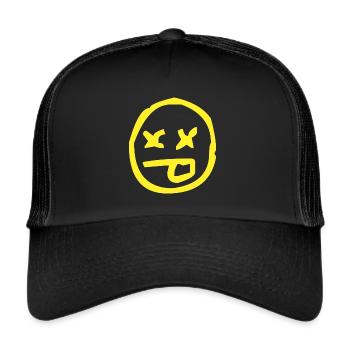Das Gesicht im Humor - Trucker Cap - Schwarz/Schwarz - Vorne