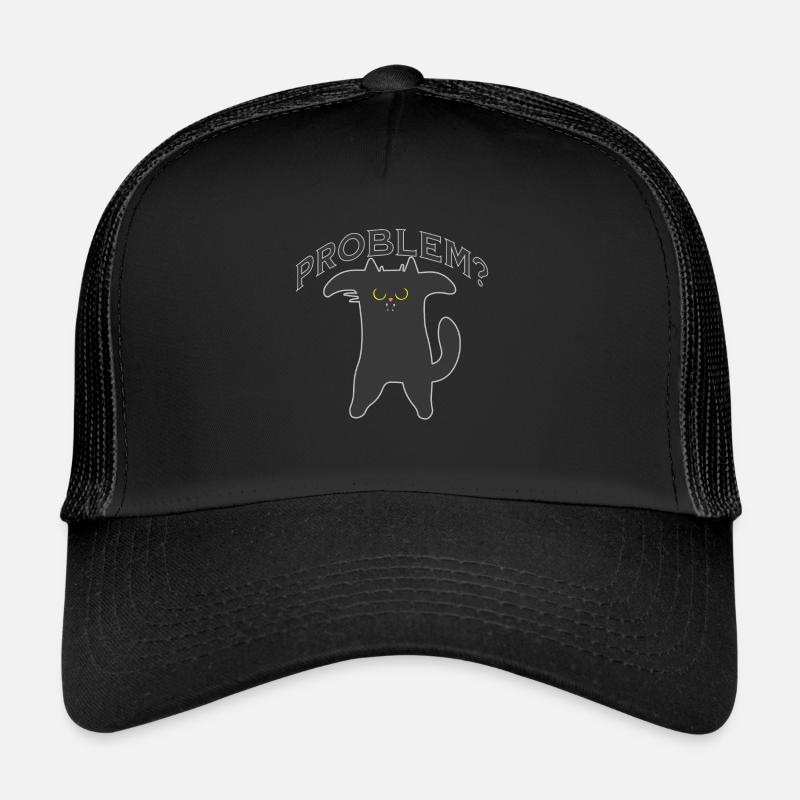 Cat problem? - Cat Friends - Gift - Trucker Cap - black/black